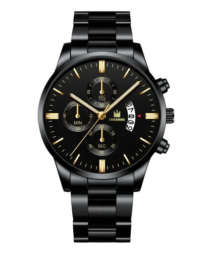 Orologio da polso «Mode Hommes Montres En Acier Inoxydable Bracelet En Métal Calendrier Chronographe» — foto 1 dell'alert A12/01542/21