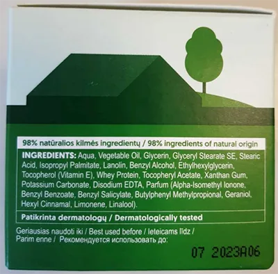 Crema viso «Moisturising Facial Cream with natural whey» — foto 2 dell'alert A12/00033/23