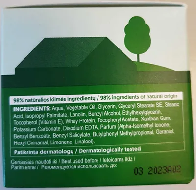 Crema viso «Moisturising Facial Cream with natural whey» — foto 3 dell'alert A12/00033/23