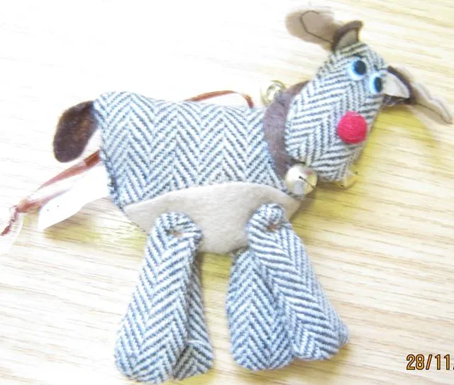 Morbido giocattolo "Deco Reindeer Albero Decorazione con Campane (Kaemingk)