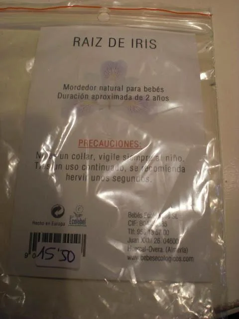 Dentizione radice di Iris «Mordedor de raíz de iris» (Bebés Ecológicos)