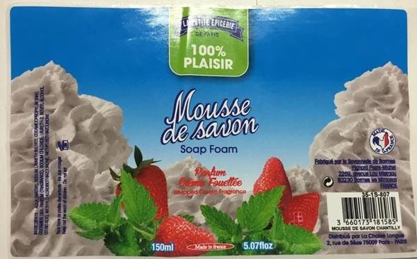Sapone schiumogeno «Mousse de savon - Parfum créme fouettée ("Whipped-cream scented foaming soap")» — foto 2 dell'alert A12/1627/16