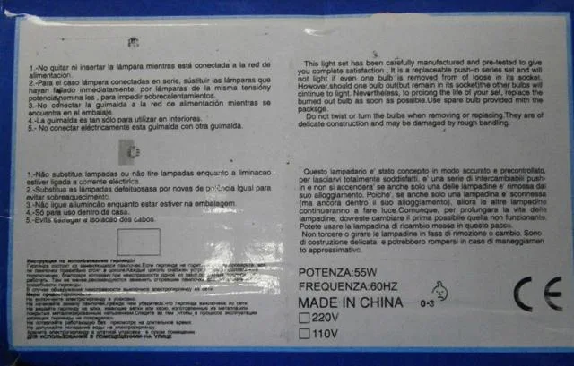 Catene di illuminazione «Multi Function Led Light» — foto 2 dell'alert A12/0127/13