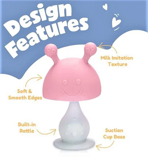 Dentizione per bambini, giocattolo per dentizione «Mushroom Teether Toys for Newborn Babies, Toddlers, Infants, Relieve Sore Gum - BPA-Free…» — foto 3 dell'alert EM/00001/22