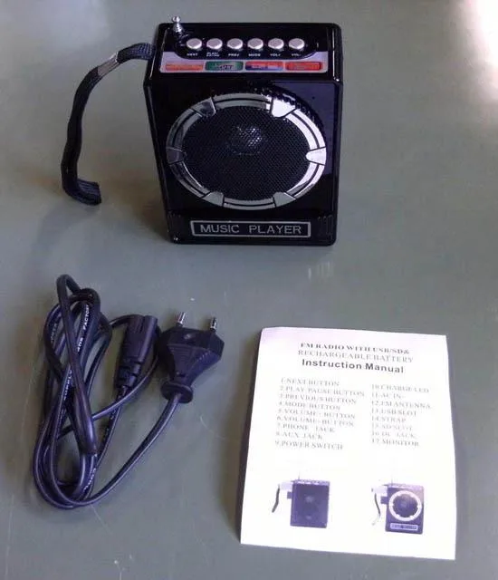 Radio portatile «Music Player with Rechargeable Battery» — foto 2 dell'alert A12/0885/14