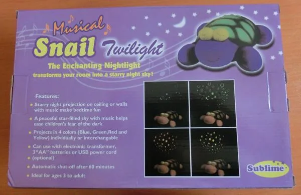 Tartaruga di plastica «Musical Snail Twilight» — foto 4 dell'alert A12/0755/19