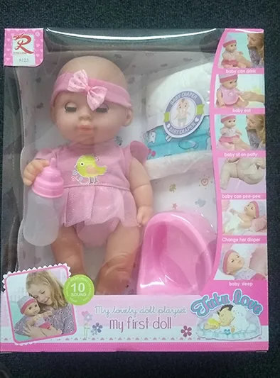 Bambola in plastica con accessori «my first doll» (Rong Long)