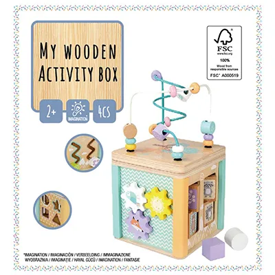 Giocattolo da cubo di attività «MY WOODEN ACTIVITY BOX» — foto 2 dell'alert A12/00522/23