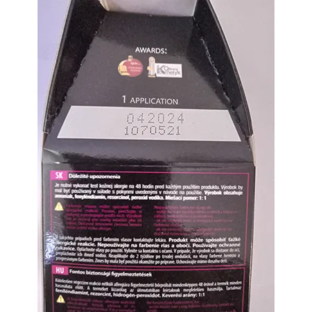 Tinture per capelli «N°01 PLATINUM BLONDE HAIR DYE» — foto 2 dell'alert A12/01093/24