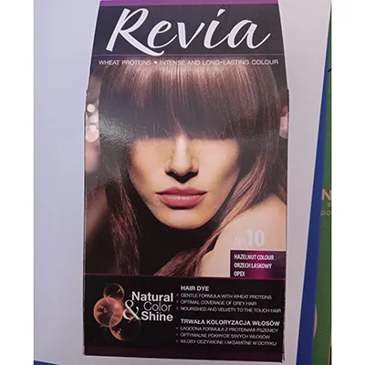 Tinture per capelli «N°10 HAZELNUT COLOUR HAIR DYE» (Revia)