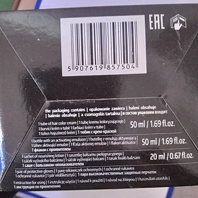 Tinture per capelli «N°15 EBONY BLACK HAIR DYE» — foto 5 dell'alert A12/01073/24