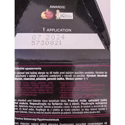 Tinture per capelli «N°15 EBONY BLACK HAIR DYE» — foto 6 dell'alert A12/01073/24