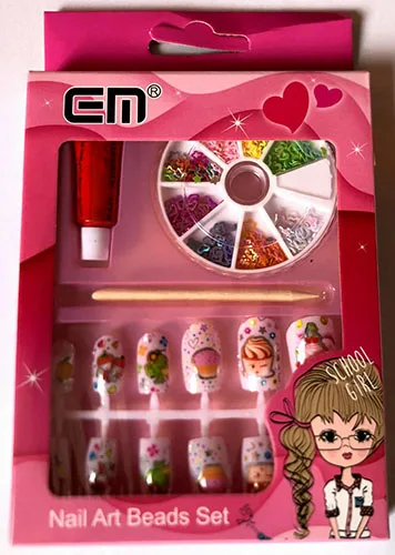 Unghie false «Nail Art Beads Set - School Girl» (EM)