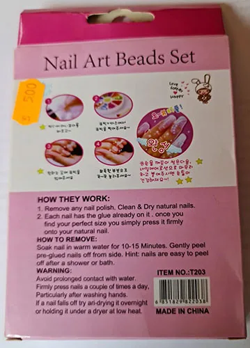 Unghie false «Nail Art Beads Set - School Girl» — foto 2 dell'alert A12/00548/22