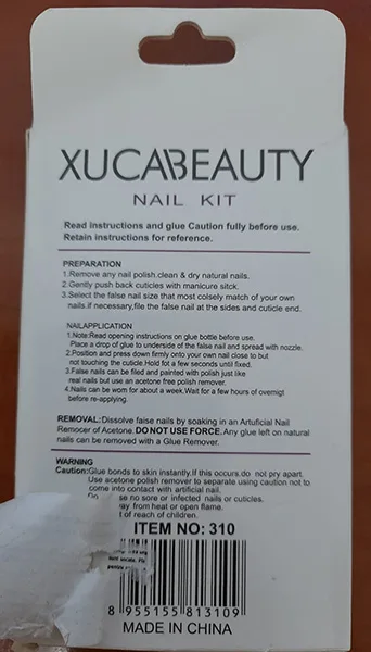 Chiodi falsi «NAIL KIT - Y APPLICATION» — foto 2 dell'alert A12/00707/22