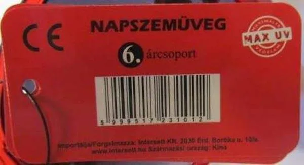 Occhiali da sole «NAPSZEMÜVEG» — foto 4 dell'alert A12/1692/16