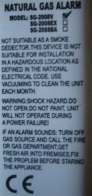 Rilevatore di gas/allarme & #13; & #13; «Natural Gas Alarm» — foto 2 dell'alert A12/1395/12