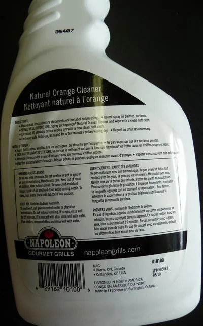 Spruzzo di pulizia della griglia «Natural Orange Cleaner» — foto 1 dell'alert A12/1670/14