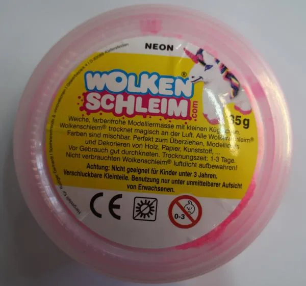 Melma del giocattolo «Neon pink fun trading» (Wolkenschleim)