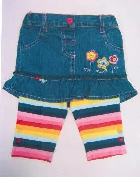 Neonata gonna in denim e leggings (BABY ENERGINO)