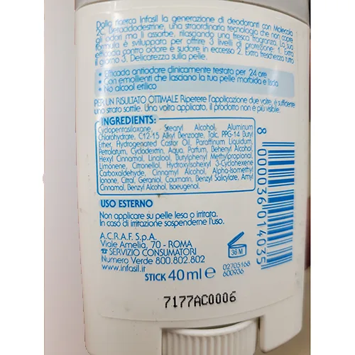 Deodorant «Neutro tripla protezione con molecola 2C» (INFASIL)