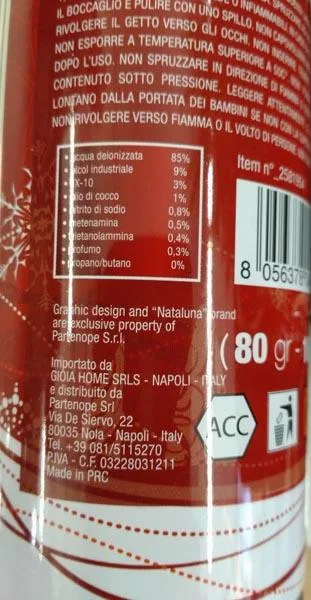 Spray di neve aerosol «Neve Spray floccata» — foto 2 dell'alert A12/0220/18