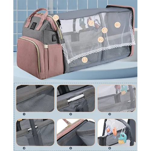 Lettino da viaggio «New Mummy Crib Backpack»