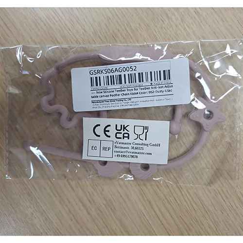 Porta succhietti «New silicone teether toys for teether anti-lost adjus table canvas pacifier chain kids» — foto 2 dell'alert SR/04205/25