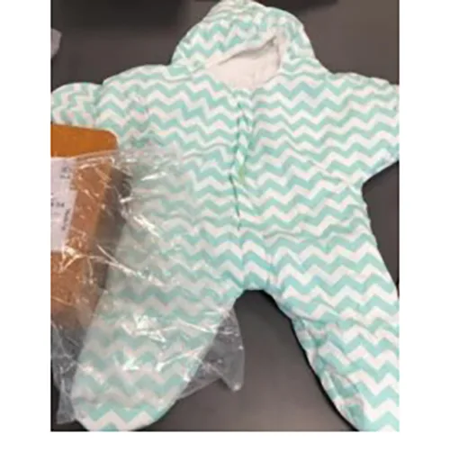 Sacco nanna per bambini «Newborn Green and White Zigzag Sleeping Bag»