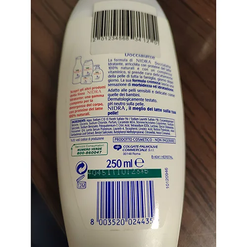 Latte per doccia «Nidra doccialatte» — foto 2 dell'alert A12/02143/24