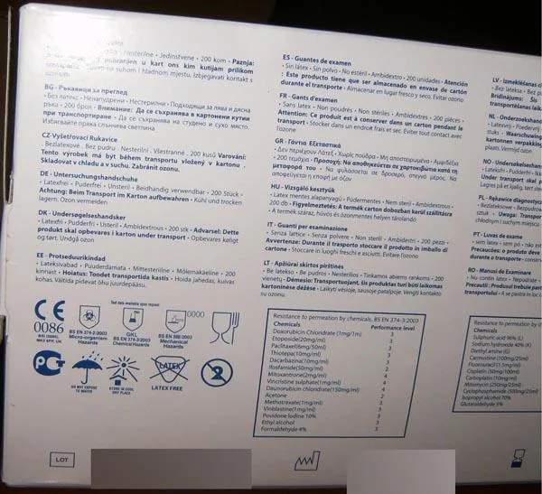 Guanti di plastica «Nitrile Examination Gloves» — foto 2 dell'alert A12/1676/17