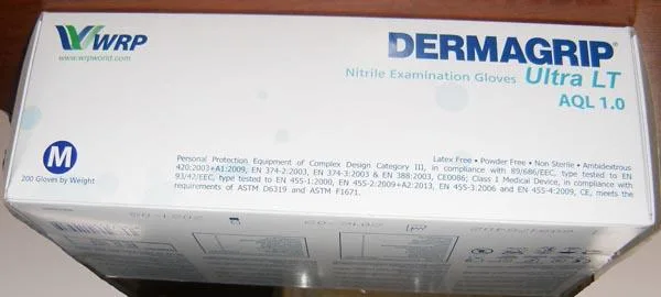 Guanti di plastica «Nitrile Examination Gloves» — foto 3 dell'alert A12/1676/17
