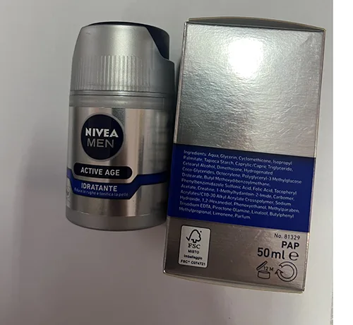 Crema viso «Nivea man active age idratante» — foto 2 dell'alert A12/00630/24