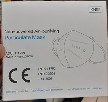 Maschera filtro particella «Non-powered Air-purifying particulate mask» (Airtao)