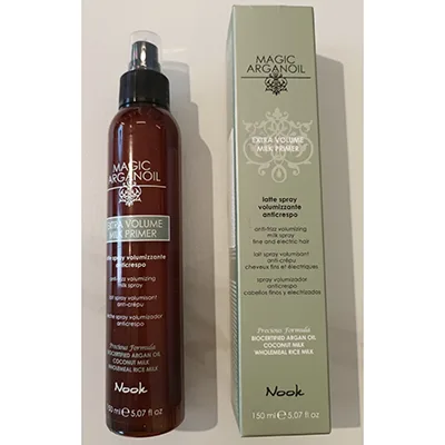 Lacca per capelli «Nook Magic arganoil extra volume milk primer anti-frizz volumizing milk spray»