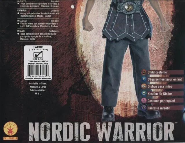 Set di vestiti fantasia per bambini «Nordic Warrior» — foto 2 dell'alert A12/0918/14