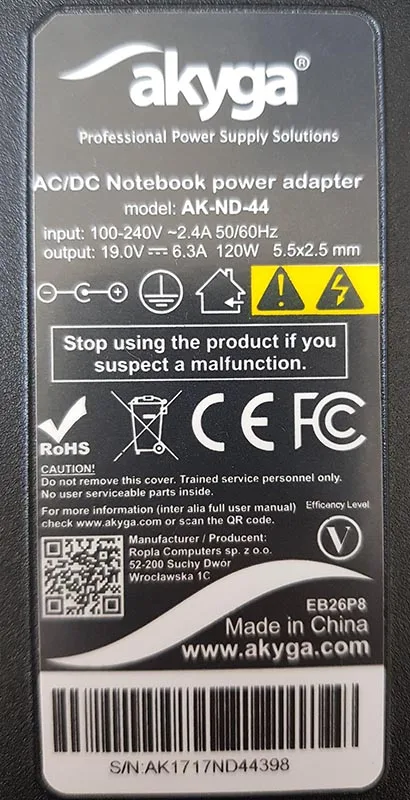 Alimentazione del computer portatile «notebook power supply» — foto 2 dell'alert A12/00059/20
