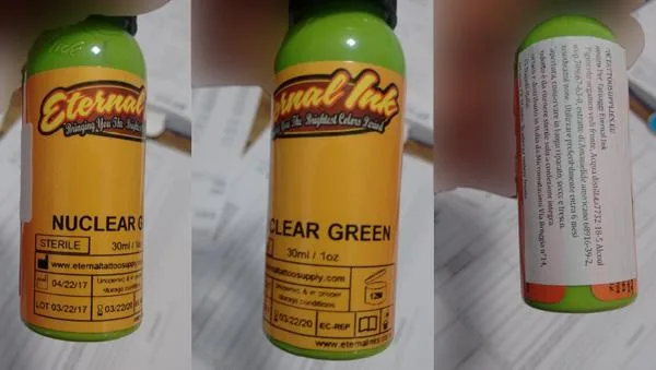 Inchiostro del tatuaggio «NUCLEAR GREEN» (Eternal Ink)