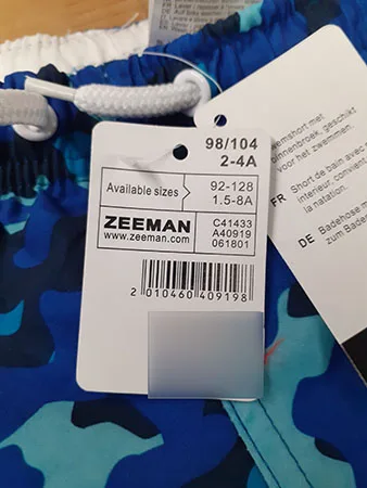 Nuoto per bambini (Zeeman)