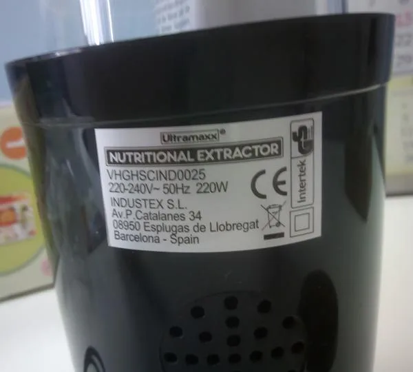 Miscelatore elettrico «Nutritional Extractor» — foto 2 dell'alert A11/0073/18