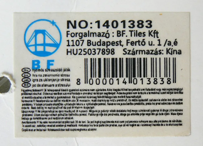 Giocattolo di plastica «nyomós stresszoldó játék» — foto 2 dell'alert A12/00199/22
