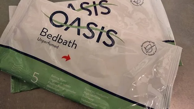 Salviette per la pulizia/lavaggio «Oasis bedbath, Unperfumed» (Oasis)