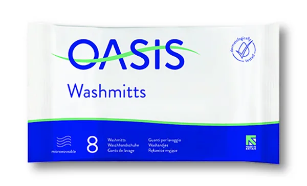 Guanto per la pulizia della pelle «Oasis Washmitts; Oasis Washmitts Unperfumed» (Oasis)