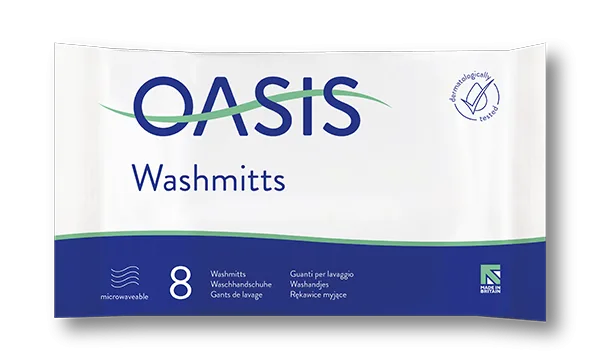 Guanto per la pulizia della pelle «Oasis Washmitts; Oasis Washmitts Unperfumed» — foto 3 dell'alert INFO/00094/22