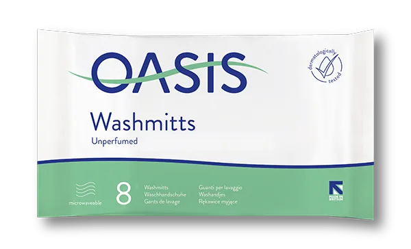 Guanto per la pulizia della pelle «Oasis Washmitts; Oasis Washmitts Unperfumed» — foto 4 dell'alert INFO/00094/22