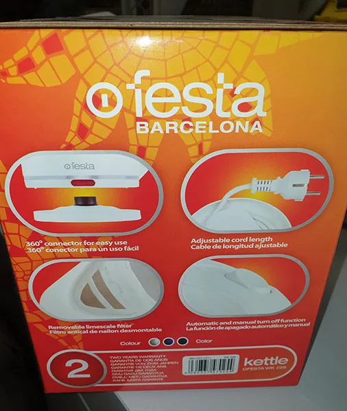 Bollitore elettrico «OFESTA WK 226» — foto 2 dell'alert A11/00079/22