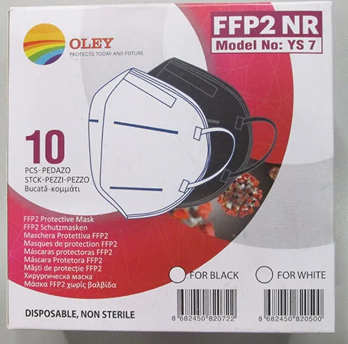 Maschera filtro antiparticolato «OLEY FFP2 NR» — foto 1 dell'alert A12/01639/22