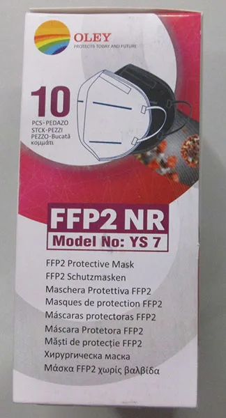 Maschera filtro antiparticolato «OLEY FFP2 NR» — foto 3 dell'alert A12/01639/22