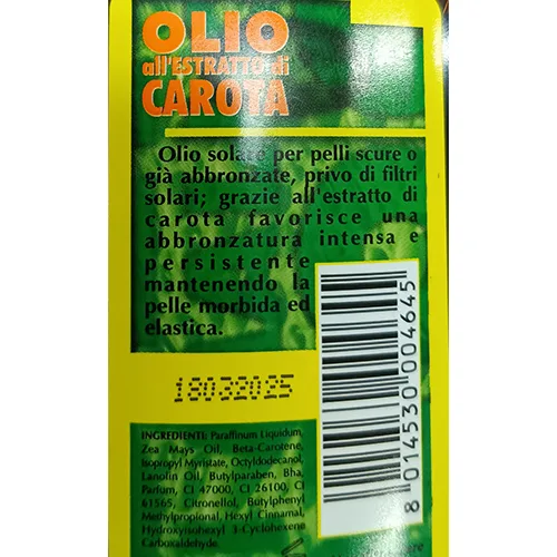 Olio per il corpo «Olio all'estratto di carota» — foto 2 dell'alert A12/03316/24