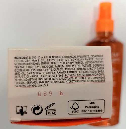Olio per concia «Olio secco superabbronzante idratante» — foto 2 dell'alert SR/02032/25